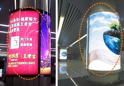 南寧東高架層候車區(qū)進站大廳包柱燈箱廣告