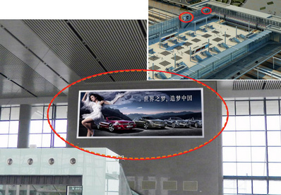 南寧東候車區(qū)空調機箱房墻面燈箱廣告