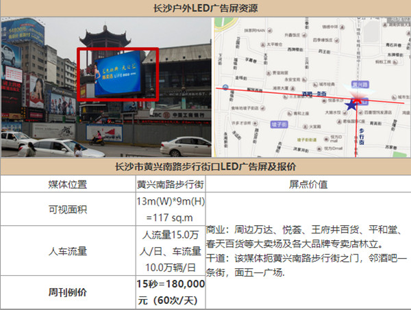 長沙戶外樓宇LED大屏廣告報(bào)價(jià)