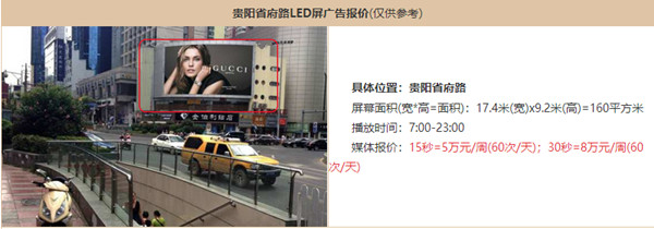 貴州貴陽(yáng)樓宇LED大屏廣告價(jià)格