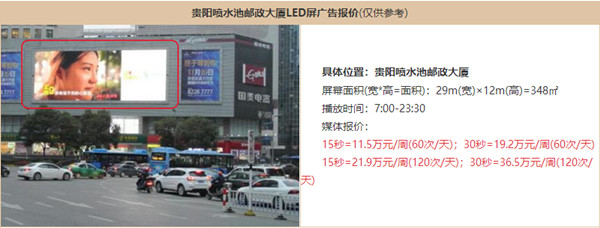 貴州貴陽(yáng)樓宇LED大屏廣告
