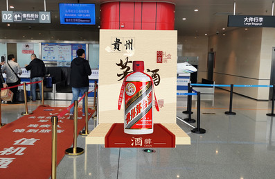 茅臺機場國內(nèi)出發(fā)辦票島右側(cè)展位廣告