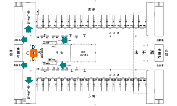 出站口服務臺墻面燈箱點位 出站口服務臺墻面燈箱點位