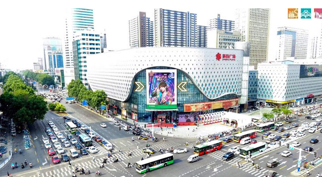 石家莊新百廣場(chǎng)戶外LED廣告屏怎么樣？