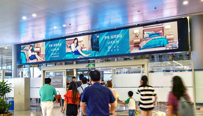T2國內(nèi)行李廳出口LED大屏廣告 T2國內(nèi)行李廳出口LED大屏廣告