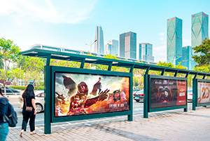 全國候車亭廣告案例，院線電影北京候車亭廣告，廣州候車亭廣告，深圳候車亭廣告