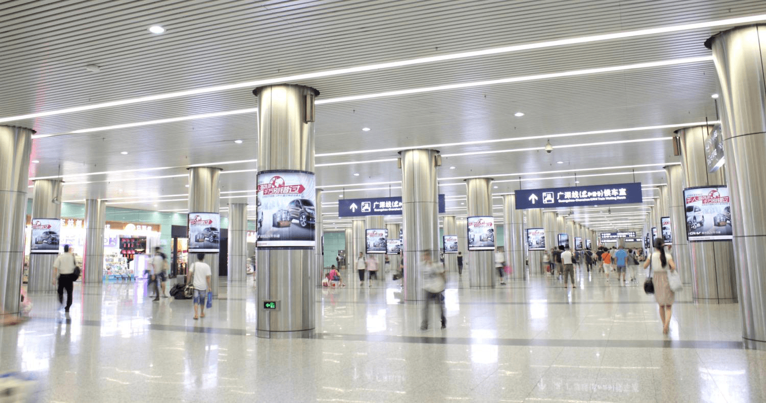 廣州東站廣告多少錢(qián)廣告位有哪些？廣州東高鐵站廣告廣深和諧號(hào)