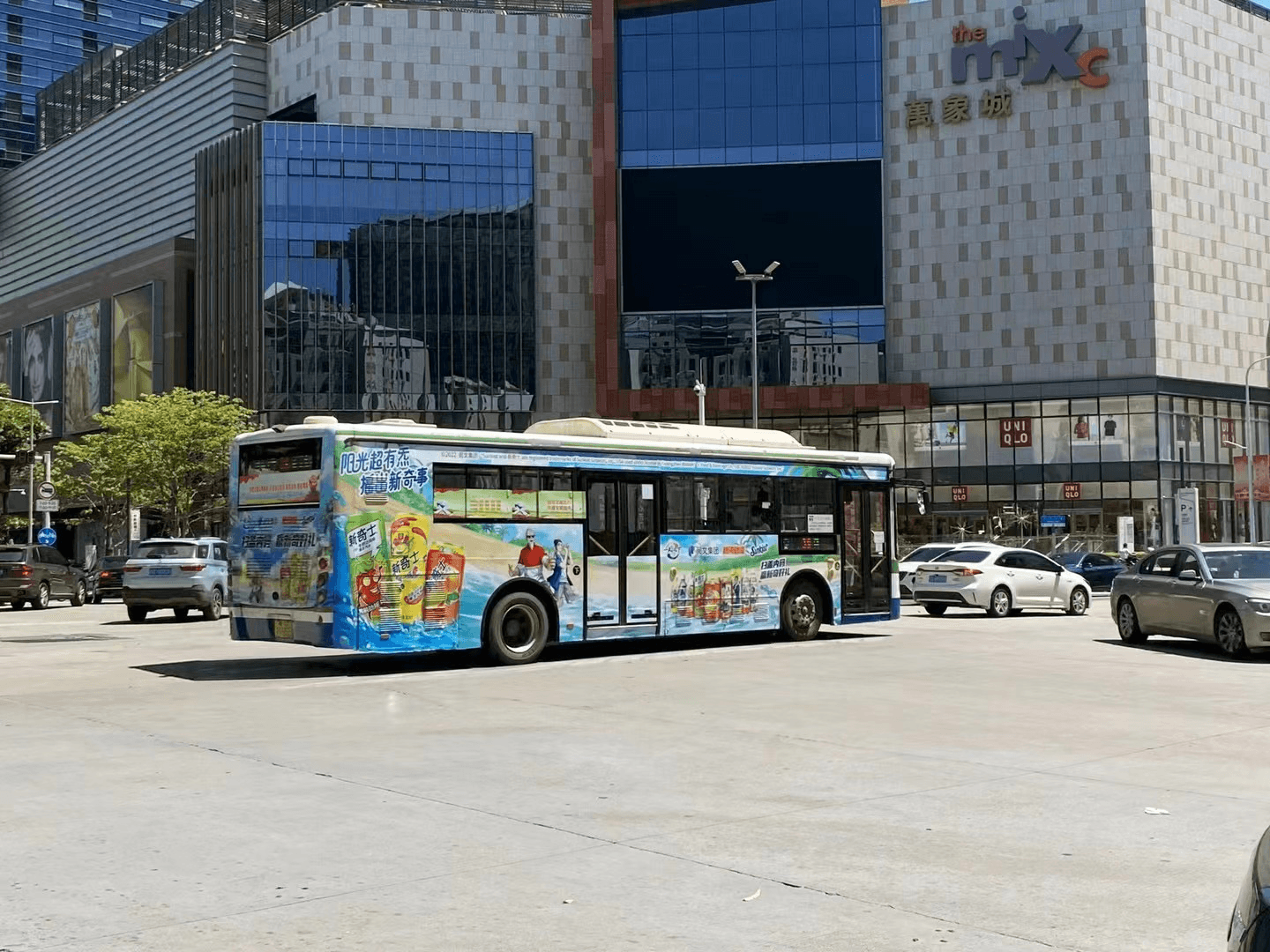 汕頭公交廣告價(jià)格多少錢？汕頭巴士車身廣告外車身貼紙線路案例圖