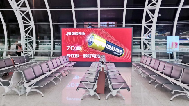 寧波機(jī)場(chǎng)廣告價(jià)格收費(fèi)，寧波櫟社機(jī)場(chǎng)T1航站樓出發(fā)到達(dá)熱門廣告牌