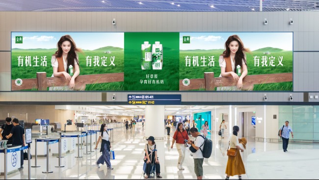 青島膠東機場出發(fā)大廳最大燈箱廣告投放，青島機場廣告價格